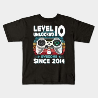 Ten 10yr BDay Son Boy Gamer 10th 10 Year Old Birthday Kids T-Shirt